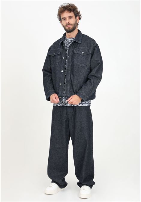 Blue denim baggy jeans for men ARMANI EXCHANGE | XM000076AF10905MB001